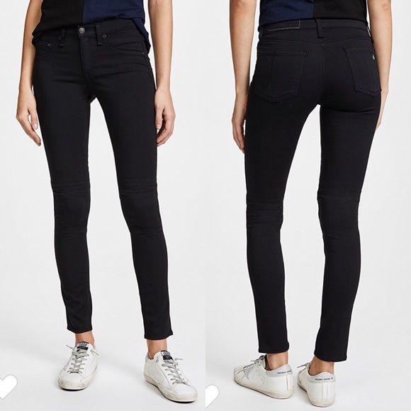 ✨HP!✨ Rag & Bone Black Plush Skinny Jeans - Picture 2 of 8